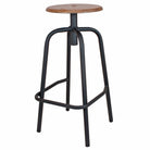 Set de 2 taburetes de cocina de acero y madera Atlas