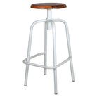 Set de 2 taburetes de cocina de acero y madera Atlas