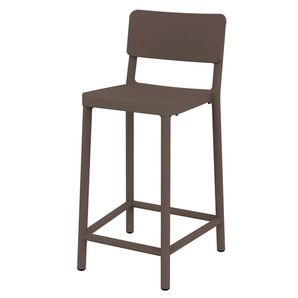 Set de 2 taburetes de exterior con respaldo Ilenia