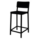 Set de 2 taburetes de exterior con respaldo Ilenia
