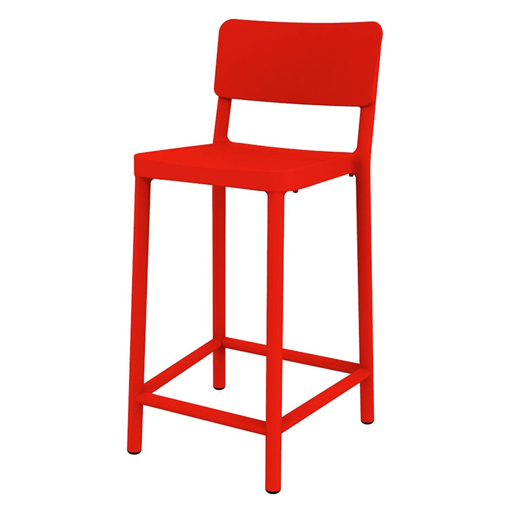Set de 2 taburetes de exterior con respaldo Ilenia