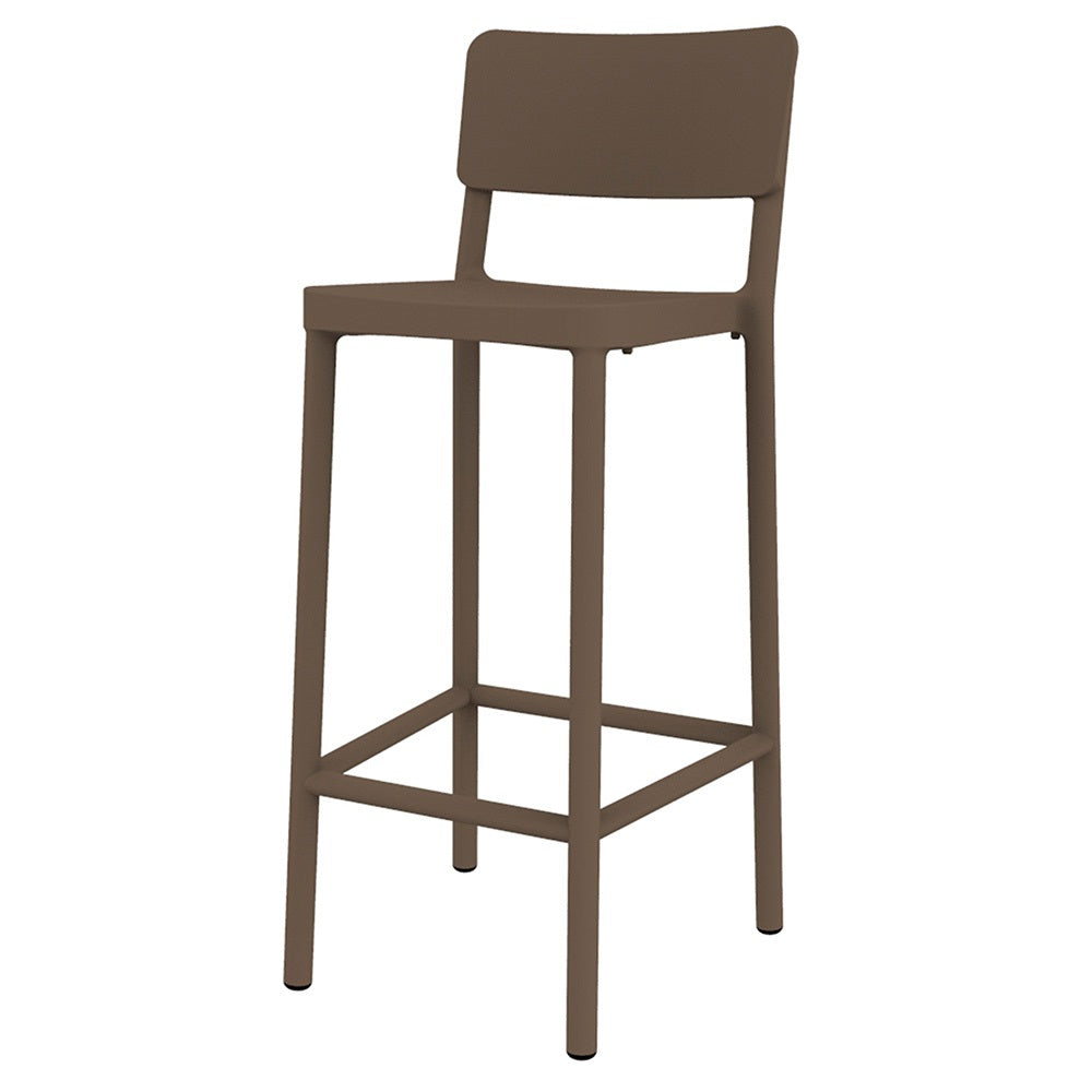 Set de 2 taburetes de exterior con respaldo Ilenia