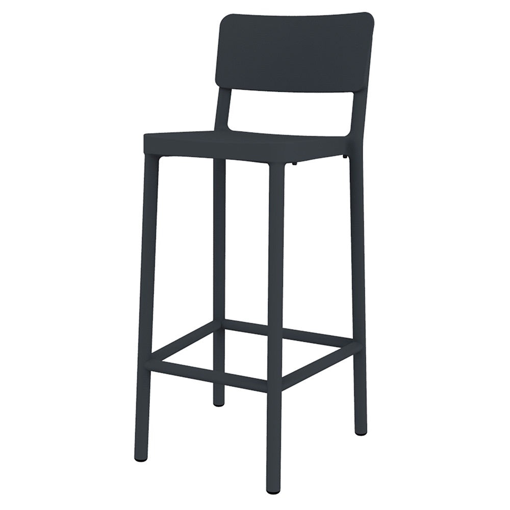 Set de 2 taburetes de exterior con respaldo Ilenia