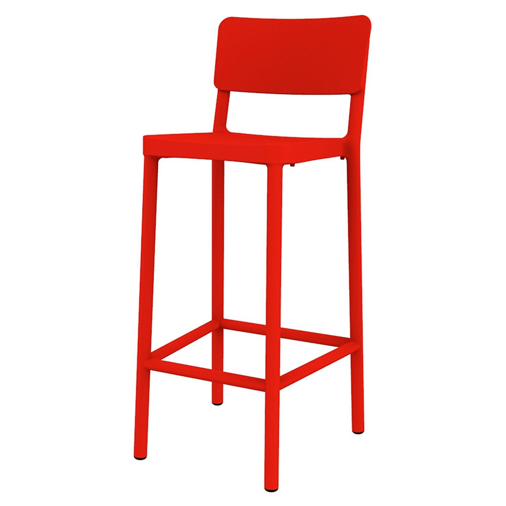 Set de 2 taburetes de exterior con respaldo Ilenia