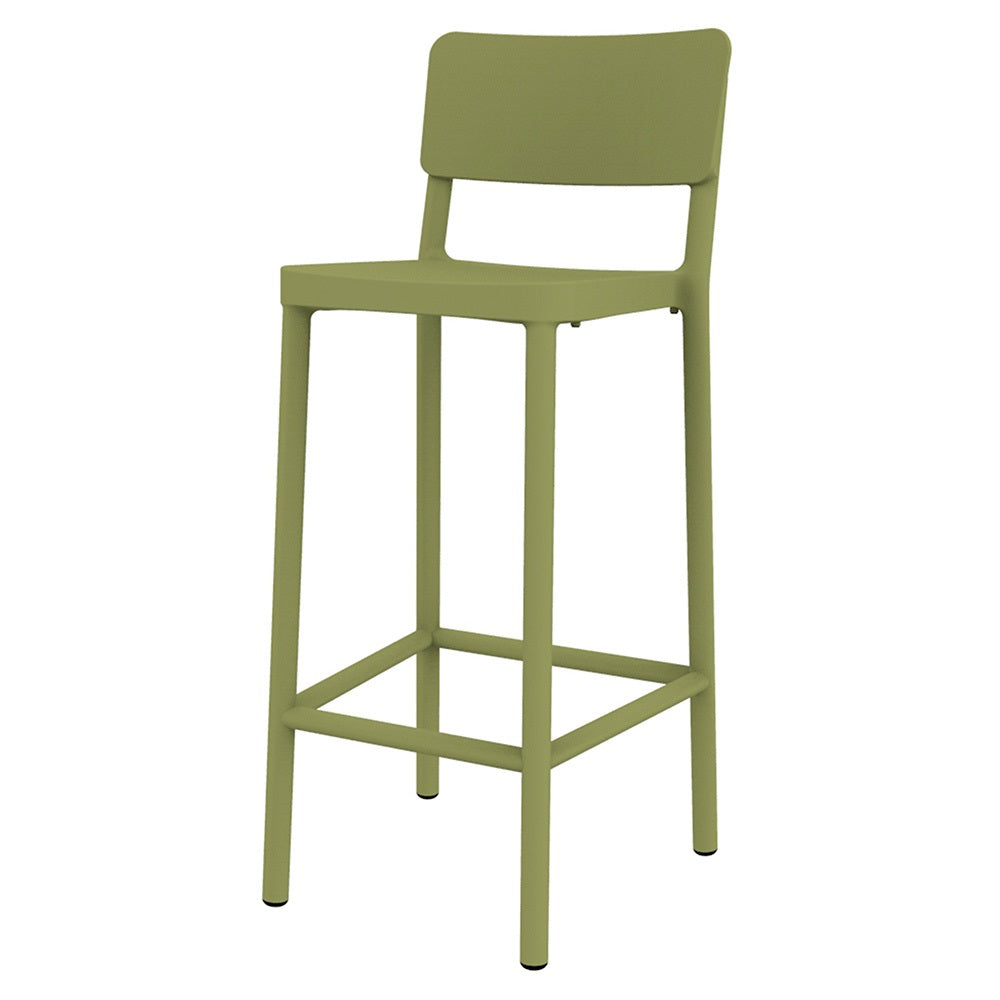Set de 2 taburetes de exterior con respaldo Ilenia