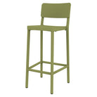 Set de 2 taburetes de exterior con respaldo Ilenia