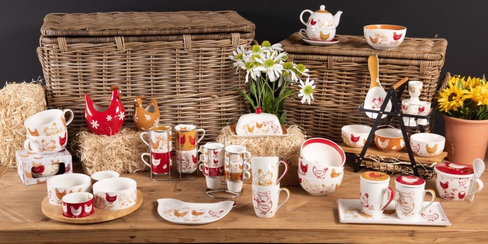 Set de 2 Tazas de Desayuno Gallina - pino_y_jacaranda