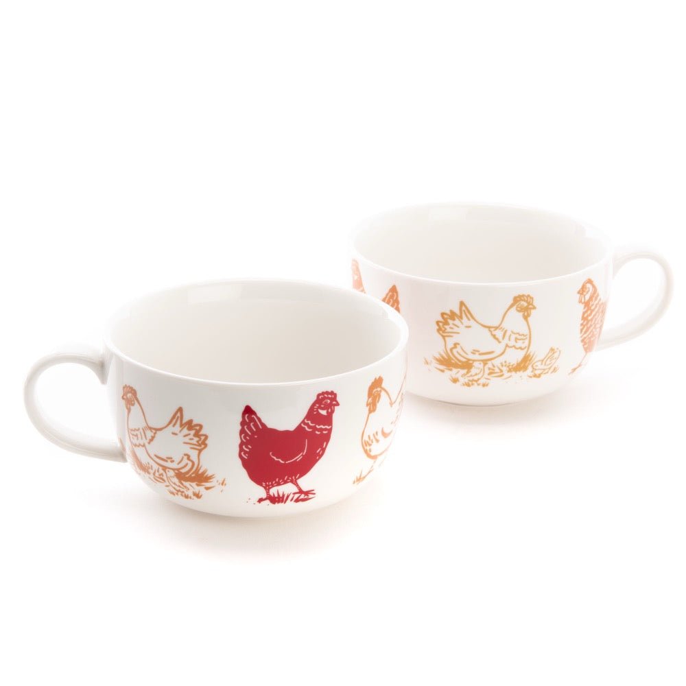 Set de 2 Tazas de Desayuno Gallina - pino_y_jacaranda