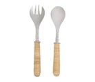 Set de 2 Utensilios para Servir Mimbre - pino_y_jacaranda