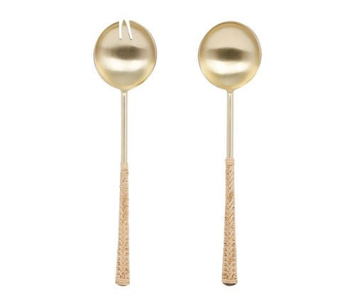 Set de 2 Utensilios para Servir Oro y Bambú - pino_y_jacaranda