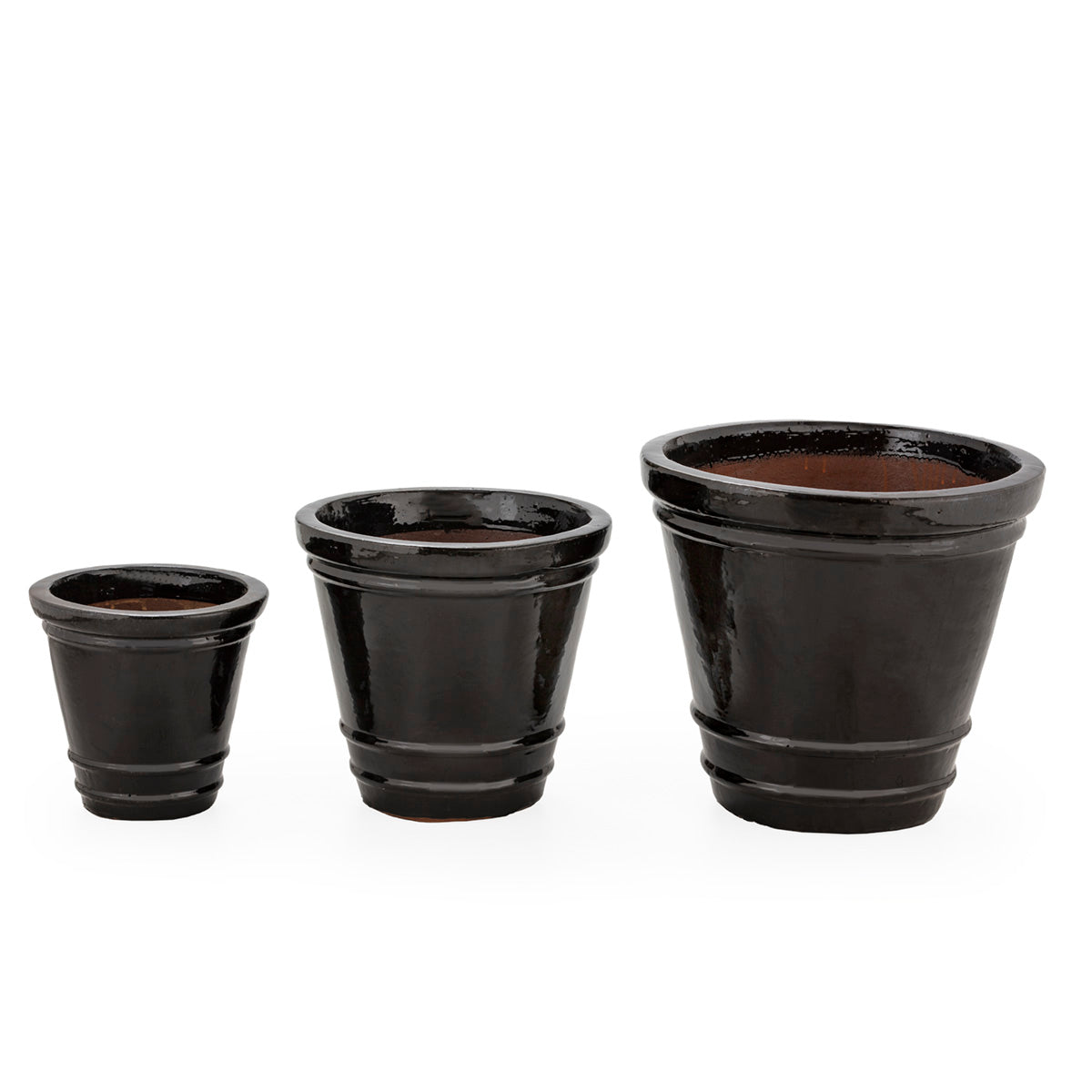Set de 3 maceteros de gres Lumio