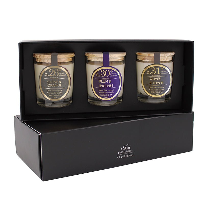 Set de 3 Velas Pequeñas Cerabella IV - #pino_y_jacaranda#