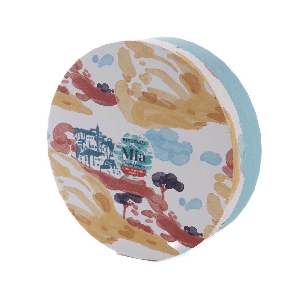 Set de 4 Platos de Postre Pueblo - pino_y_jacaranda