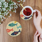 Set de 4 Posavasos Peces Mediterráneos - pino_y_jacaranda