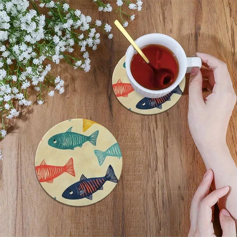 Set de 4 Posavasos Peces Mediterráneos - pino_y_jacaranda