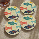 Set de 4 Posavasos Peces Mediterráneos - pino_y_jacaranda