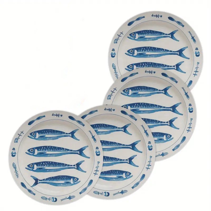 Set de 4 Posavasos Sardinas Azules - pino_y_jacaranda