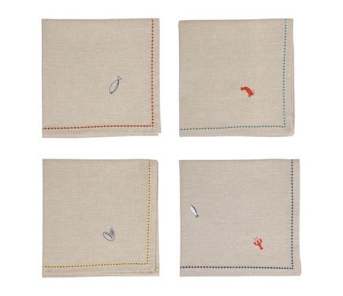 Set de 4 Servilletas Oceanía - pino_y_jacaranda