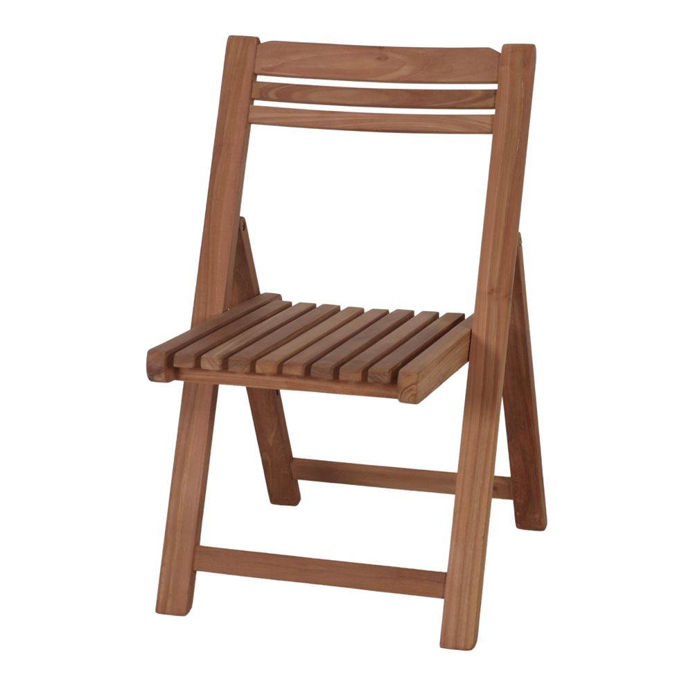 Set de 4 sillas plegables de teca Hugo