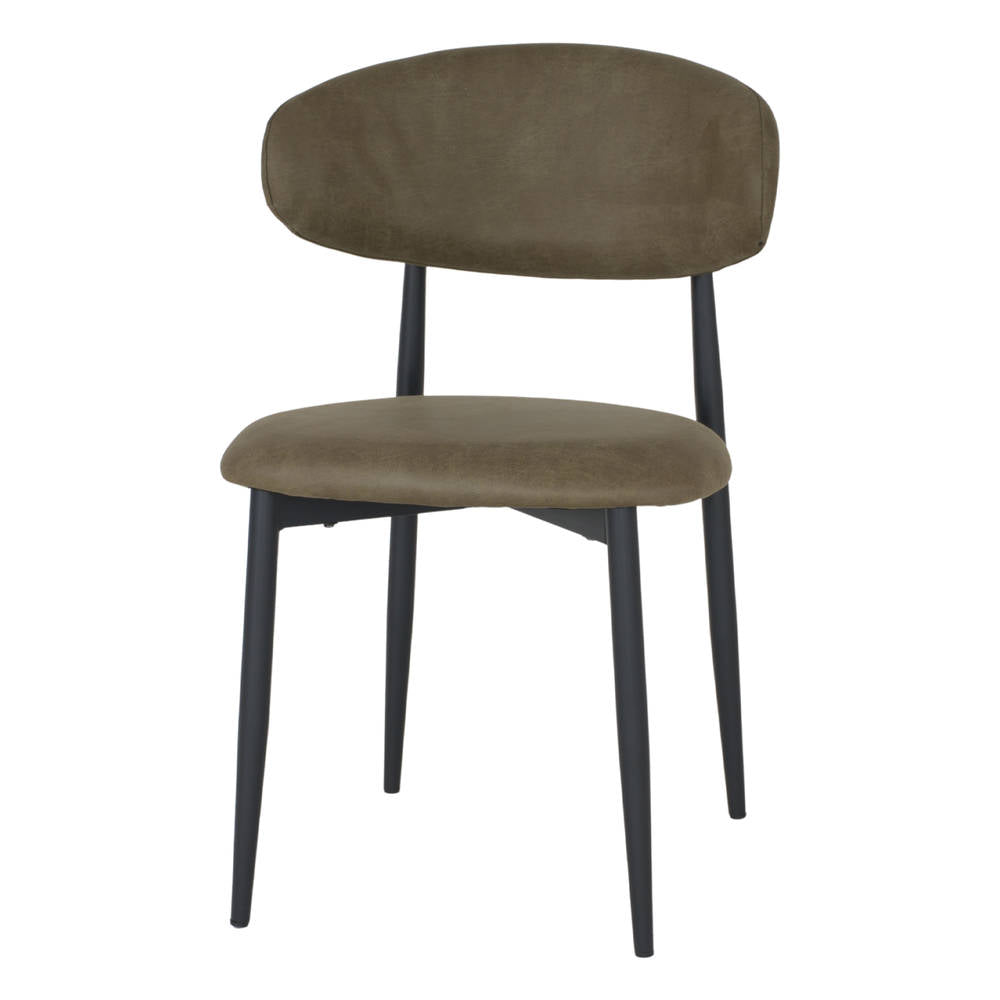 Set de 4 sillas tapizadas con patas de aguja Antares