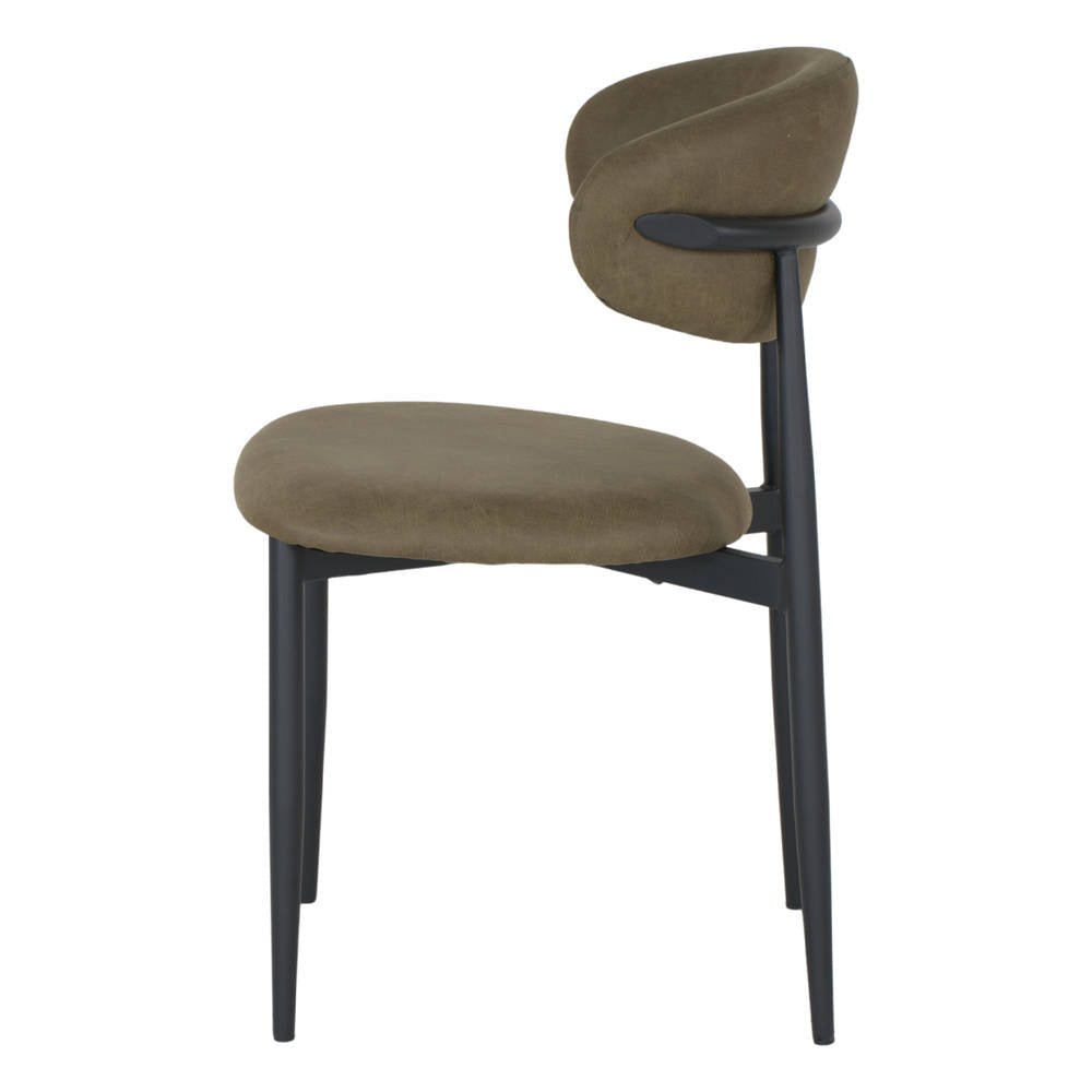 Set de 4 sillas tapizadas con patas de aguja Antares