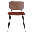 Set de 4 sillas tapizadas con respaldo de madera Bruno