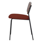 Set de 4 sillas tapizadas con respaldo de madera Bruno