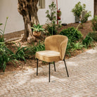 Set de 4 sillas tapizadas con vivos Eladio