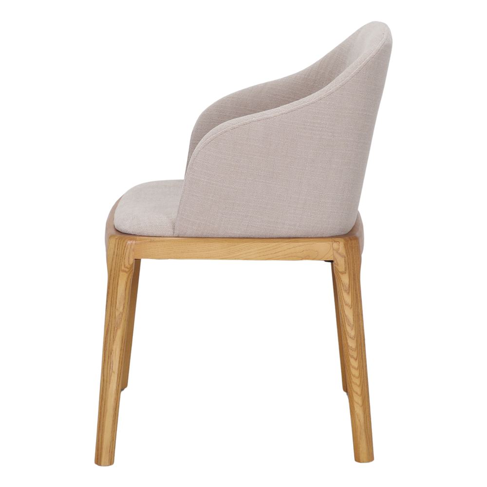 Set de 4 sillas tapizadas de madera de haya Lucie