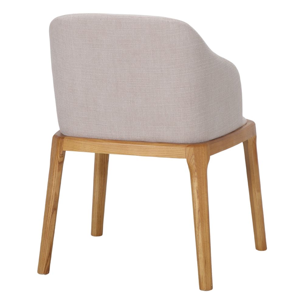 Set de 4 sillas tapizadas de madera de haya Lucie