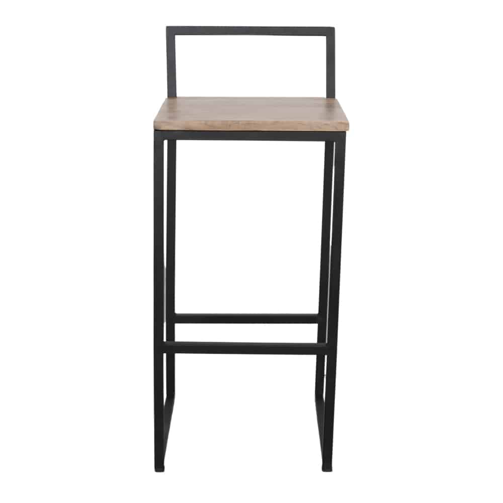 Set de 4 taburetes altos de metal con respaldo Fabia