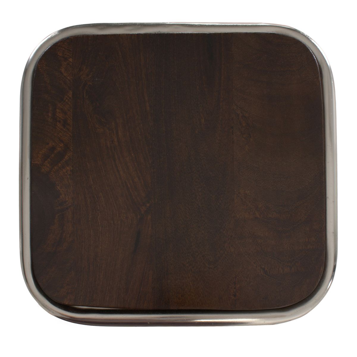 Set de 4 taburetes altos de metal y madera Ileana