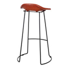 Set de 4 taburetes altos de piel Sarah