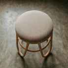 Set de 4 taburetes bajos de ratán Serena