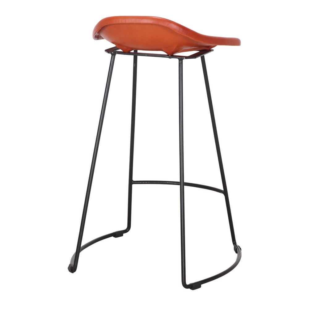 Set de 4 taburetes de cocina de piel Sarah
