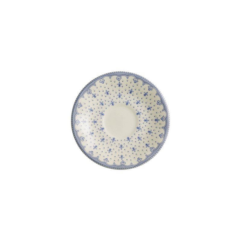 Set de 4 Tazas de Café con Platillo La Cartuja Colección Flor de Lis Azul - #pino_y_jacaranda#