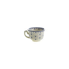 Set de 4 Tazas de Café con Platillo La Cartuja Colección Flor de Lis Azul - #pino_y_jacaranda#