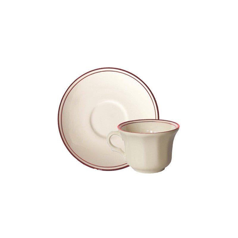 Set de 4 Tazas de Café con Platillos La Cartuja Colección Basic Line Red - #pino_y_jacaranda#