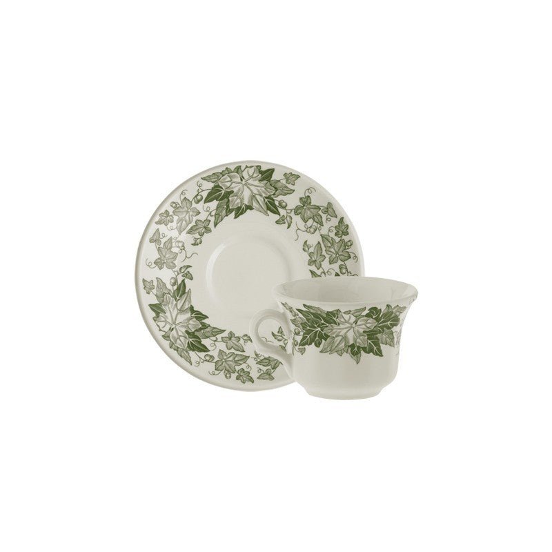 Set de 4 Tazas de Café con Platillos La Cartuja Colección Yedra - #pino_y_jacaranda#