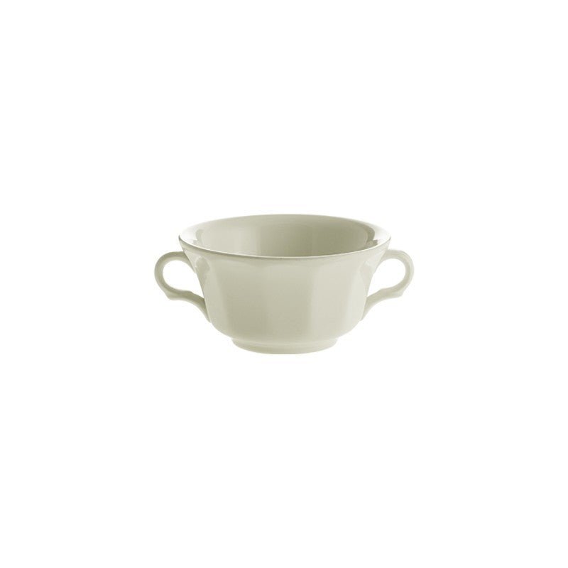 Set de 4 Tazas de Consomé con Platillos La Cartuja Colección Ochavada Blanca - #pino_y_jacaranda#