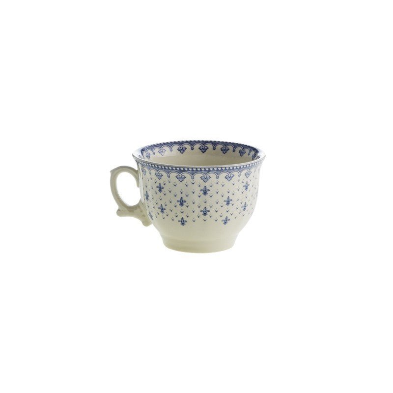 Set de 4 Tazas de Desayuno con Platillos La Cartuja Colección Flor de Lis Azul - #pino_y_jacaranda#