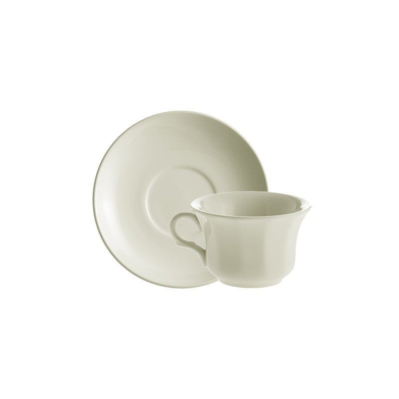 Set de 4 Tazas de Té con Platillos Colección Ochavada Blanca - #pino_y_jacaranda#