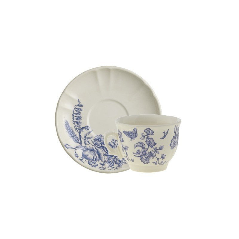 Set de 4 Tazas de Té con Platillos Colección Primavera - #pino_y_jacaranda#