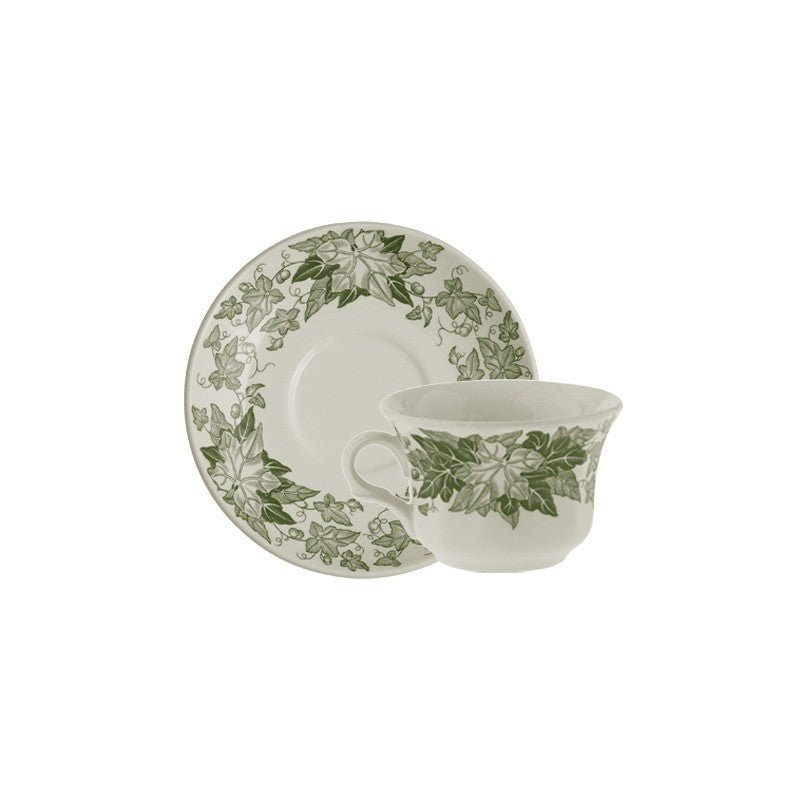 Set de 4 Tazas de Té con Platillos Colección Yedra - #pino_y_jacaranda#