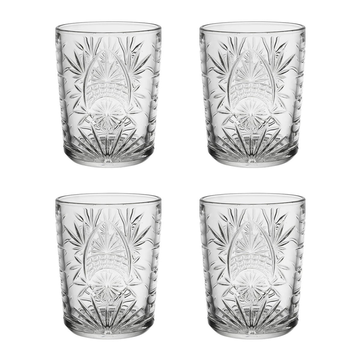Set de 4 Vasos de Vidrio Palm Beach - pino_y_jacaranda