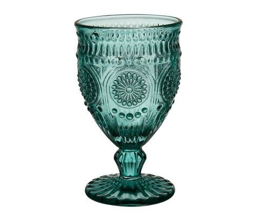 Set de 6 Copas Labradas Mar Verde - pino_y_jacaranda