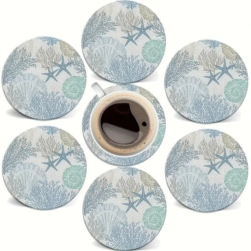 Set de 6 Posavasos Coral Pacific - pino_y_jacaranda