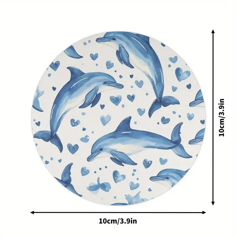 Set de 6 Posavasos Delfines Azules - pino_y_jacaranda