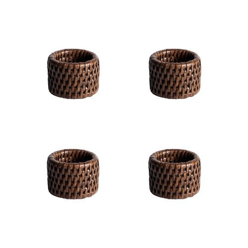 Set de 6 Servilleteros de Ratán Loom - pino_y_jacaranda
