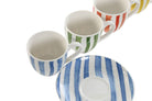 Set de 6 Tazas de Café Rayas - pino_y_jacaranda